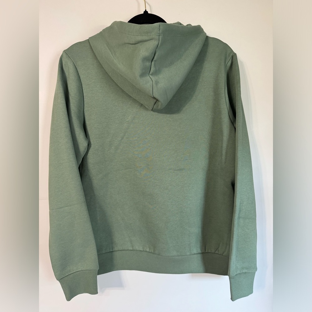 Puma Unisex Small Logo Green kangaroo pocket hoodie Size L - Picture 5 of 13